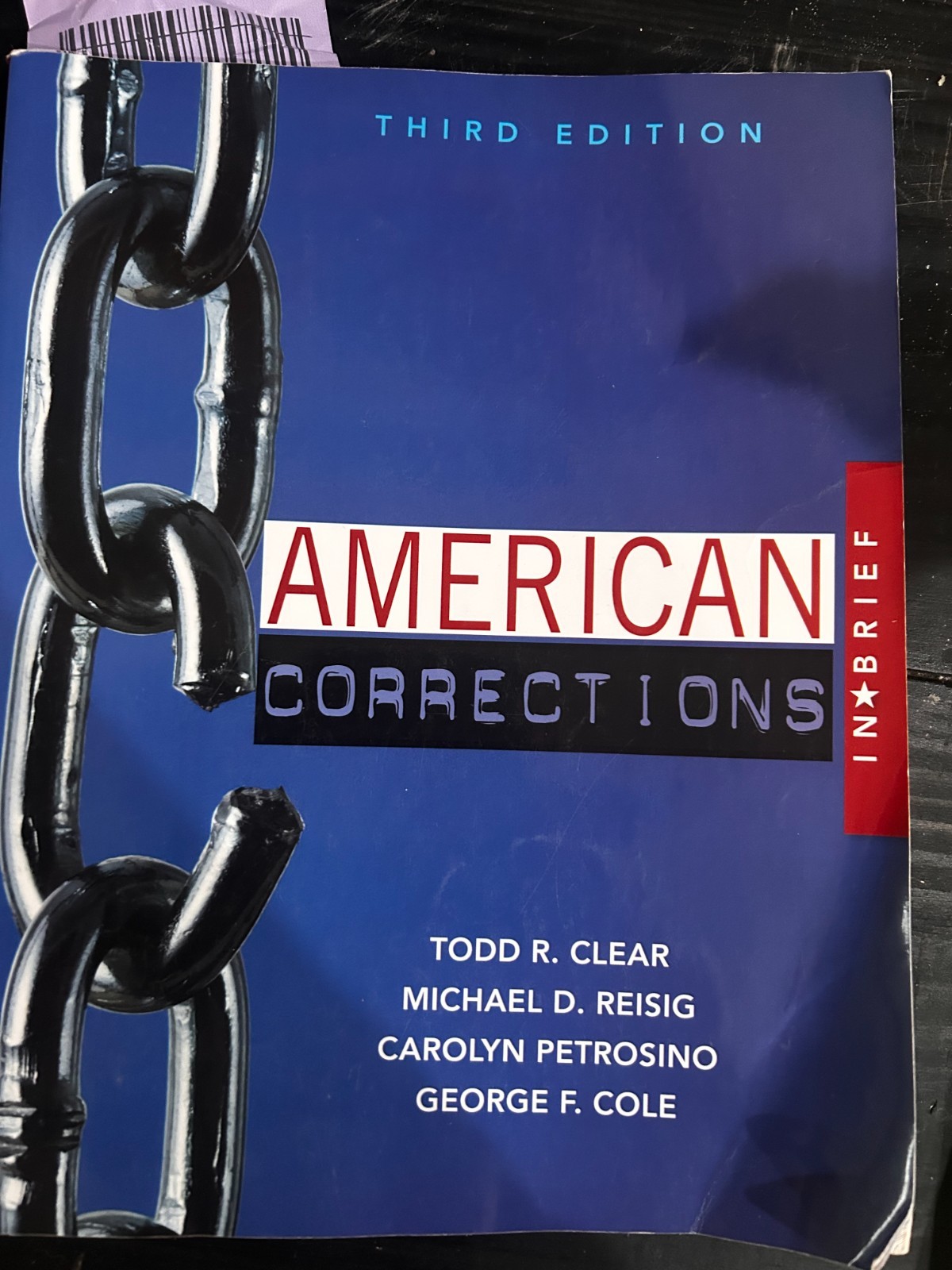 American Corrections 3rd edition college textbook good like new